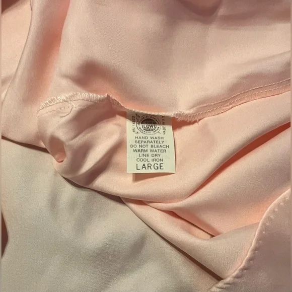 NWT Vtg 1970s Christian Dior Soft Pink Satin Look Lingerie Lace Details - Picture 7 of 13